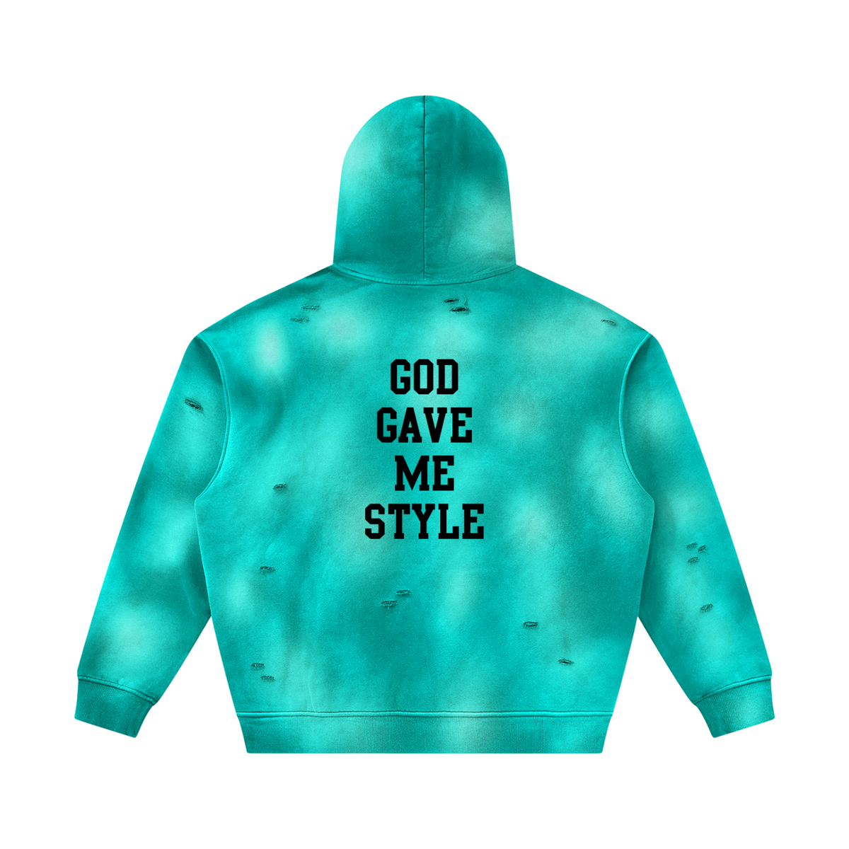 Lion Heart Distressed Wash Hoodie