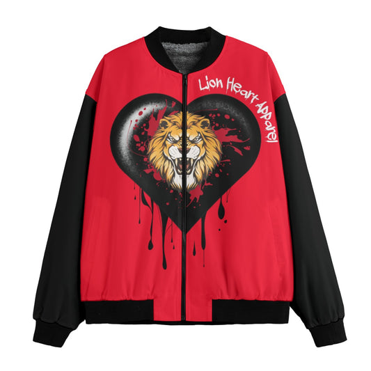Lion Heart Apparel Bomber Jacket - Black & Red