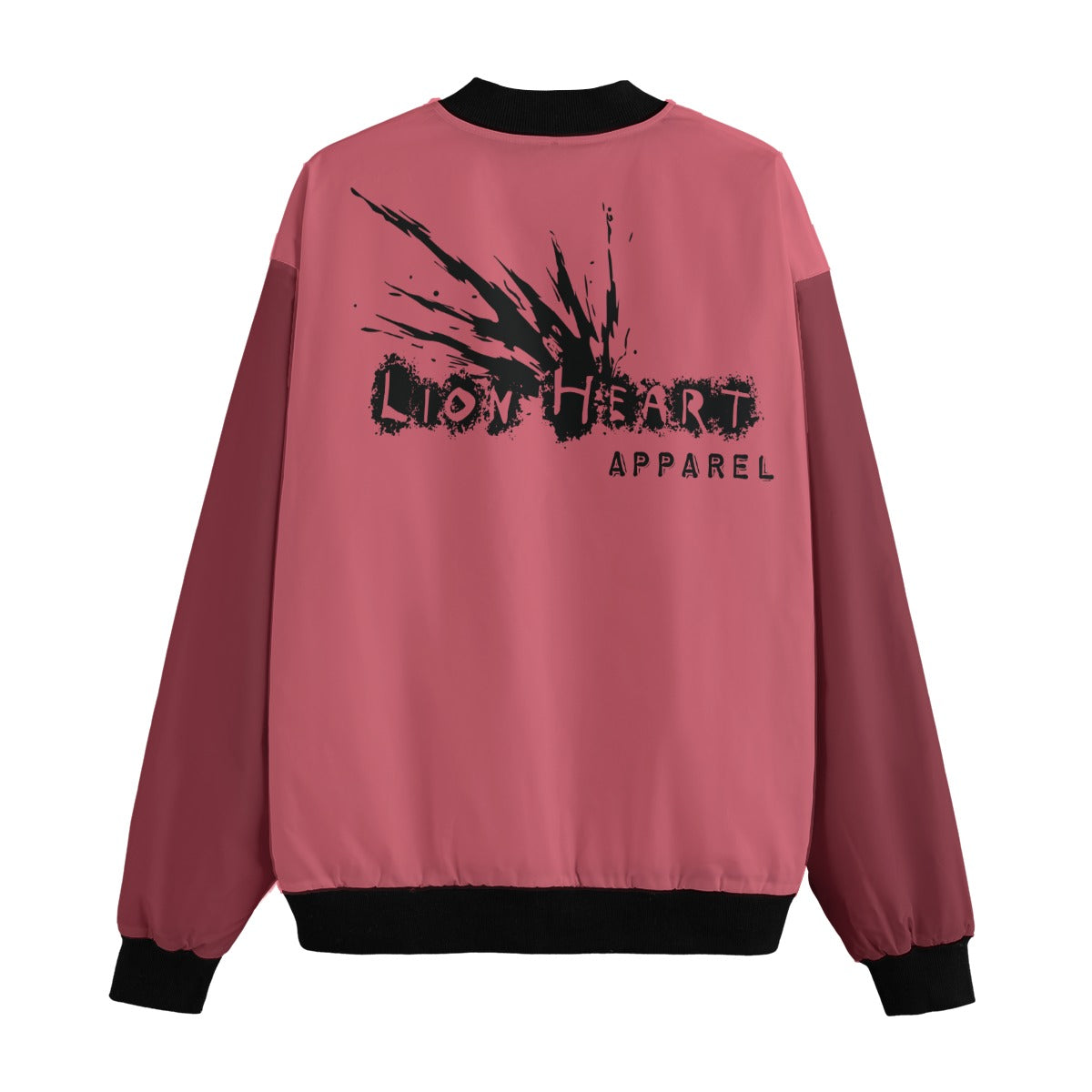 Lion Heart Apparel Bomber Jacket - Maroon & Pink