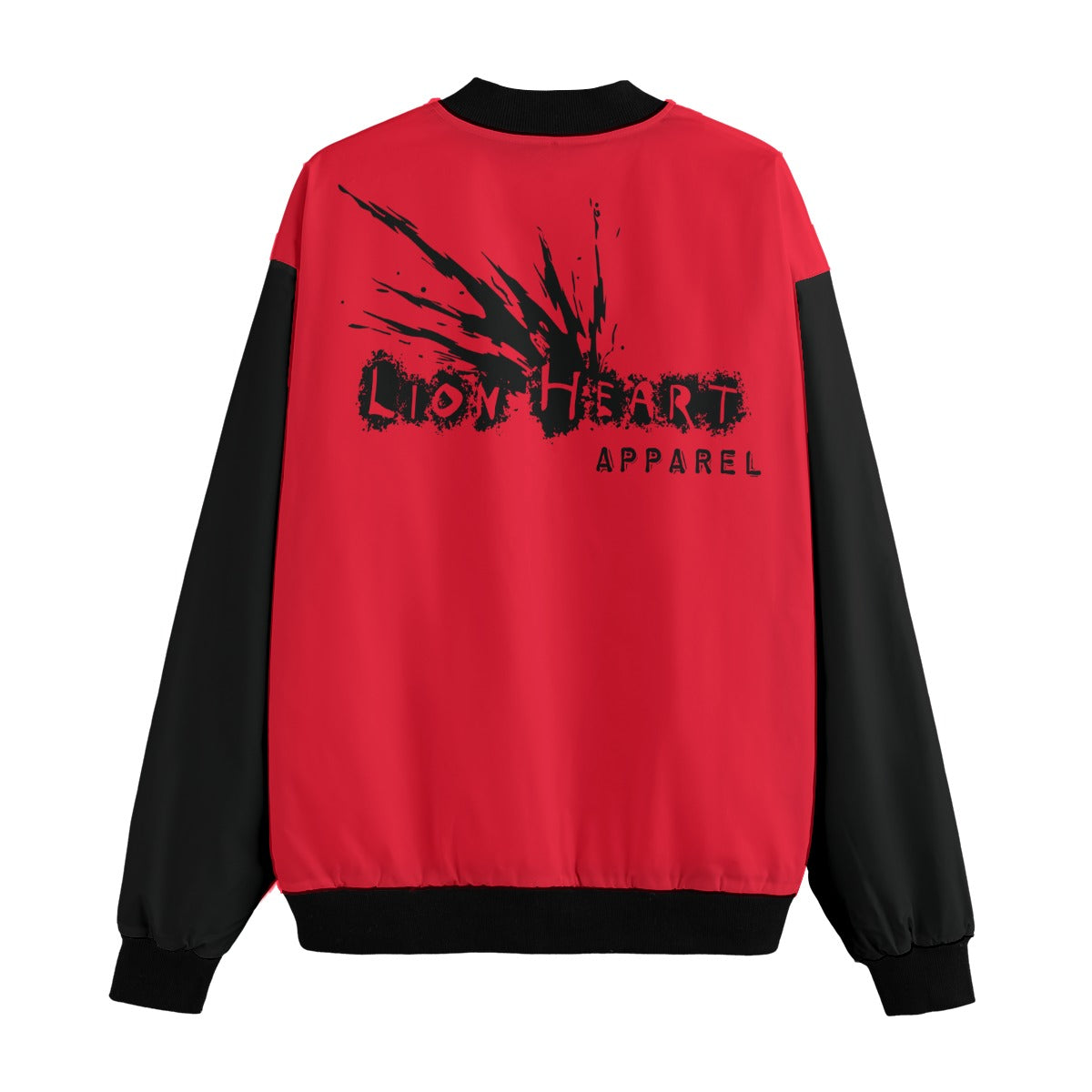 Lion Heart Apparel Bomber Jacket - Black & Red