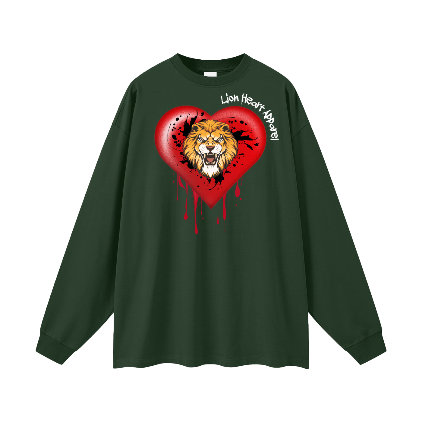 Emerald Lion Heart Apparel Long Sleeve T-Shirt