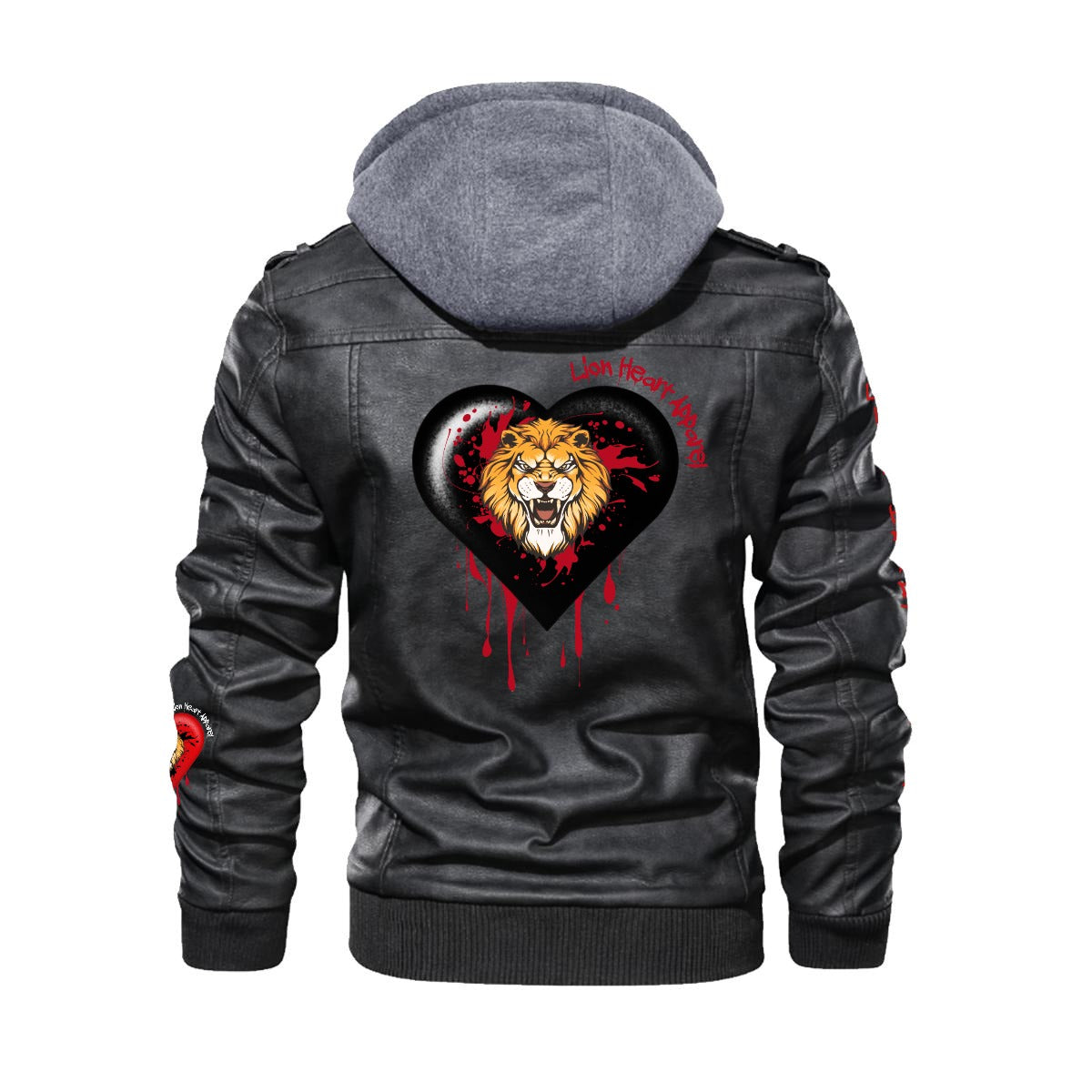 Lion Heart Hooded Moto Jacket
